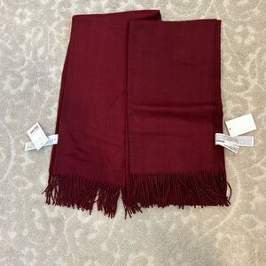 Set of two newest tags, scarves nwt, maroon scarf, fringe, soft red